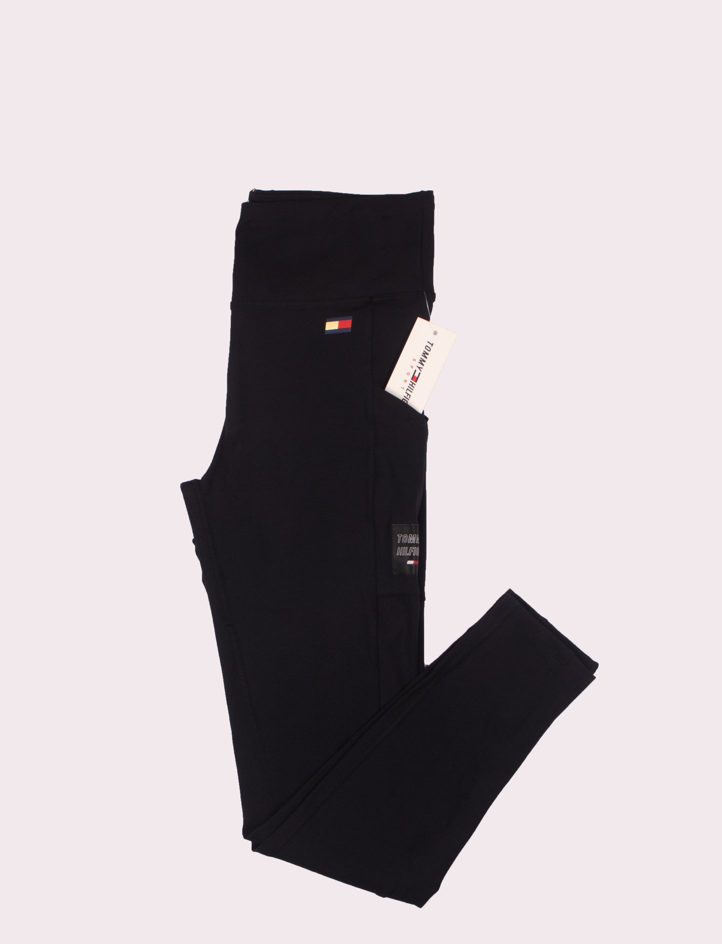 Tommy Hilfiger Women's High Waist Compression and 4 Way Stretch Cozy Peached Interlock Fabric Legging