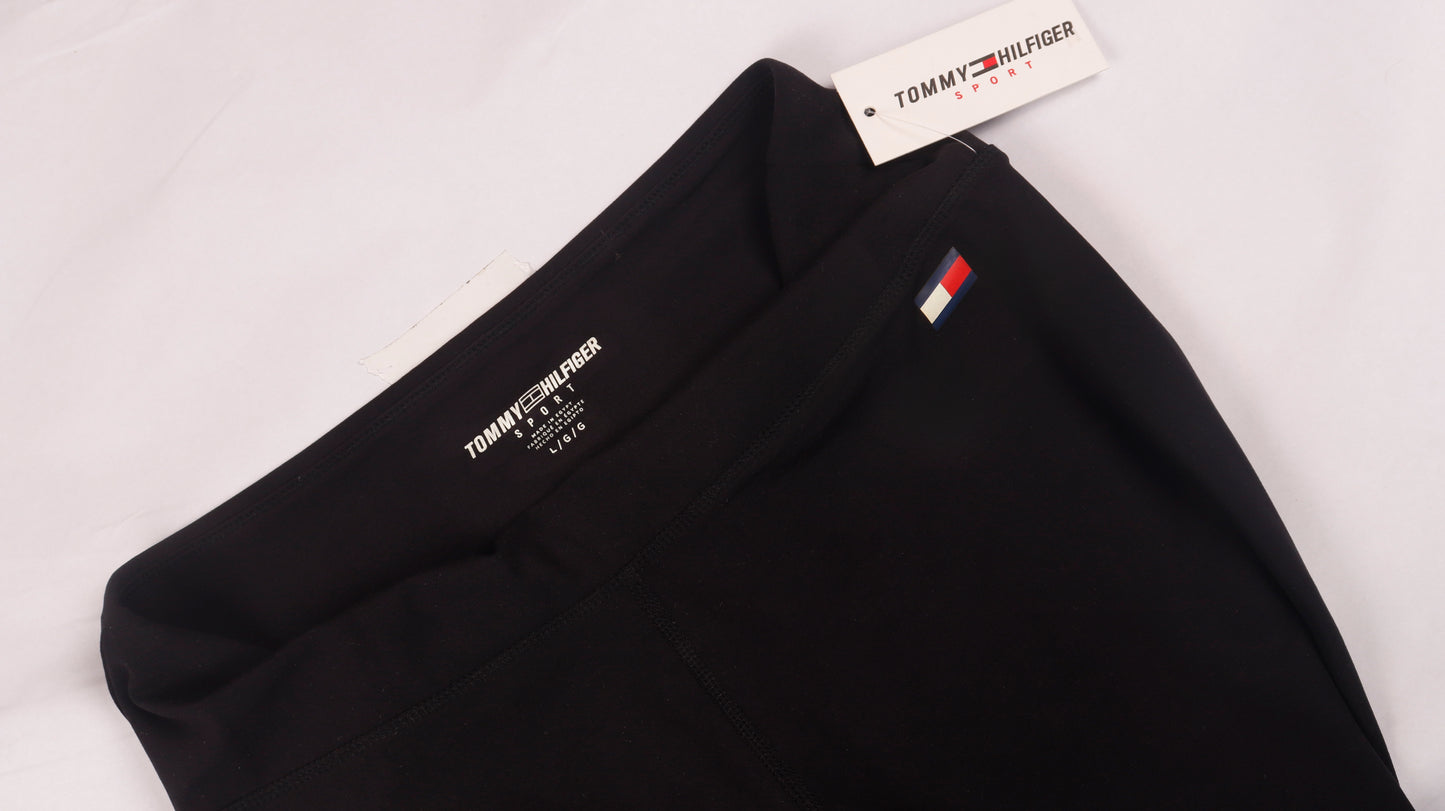 Tommy Hilfiger Women's Mid Waist Compression and 4 Way Stretch Cozy Peached Interlock Fabric Legging