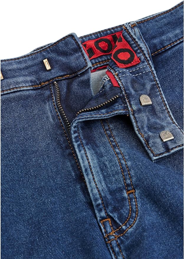 HUGO Mens 634/2 Tapered-fit Jeans in Blue Denim