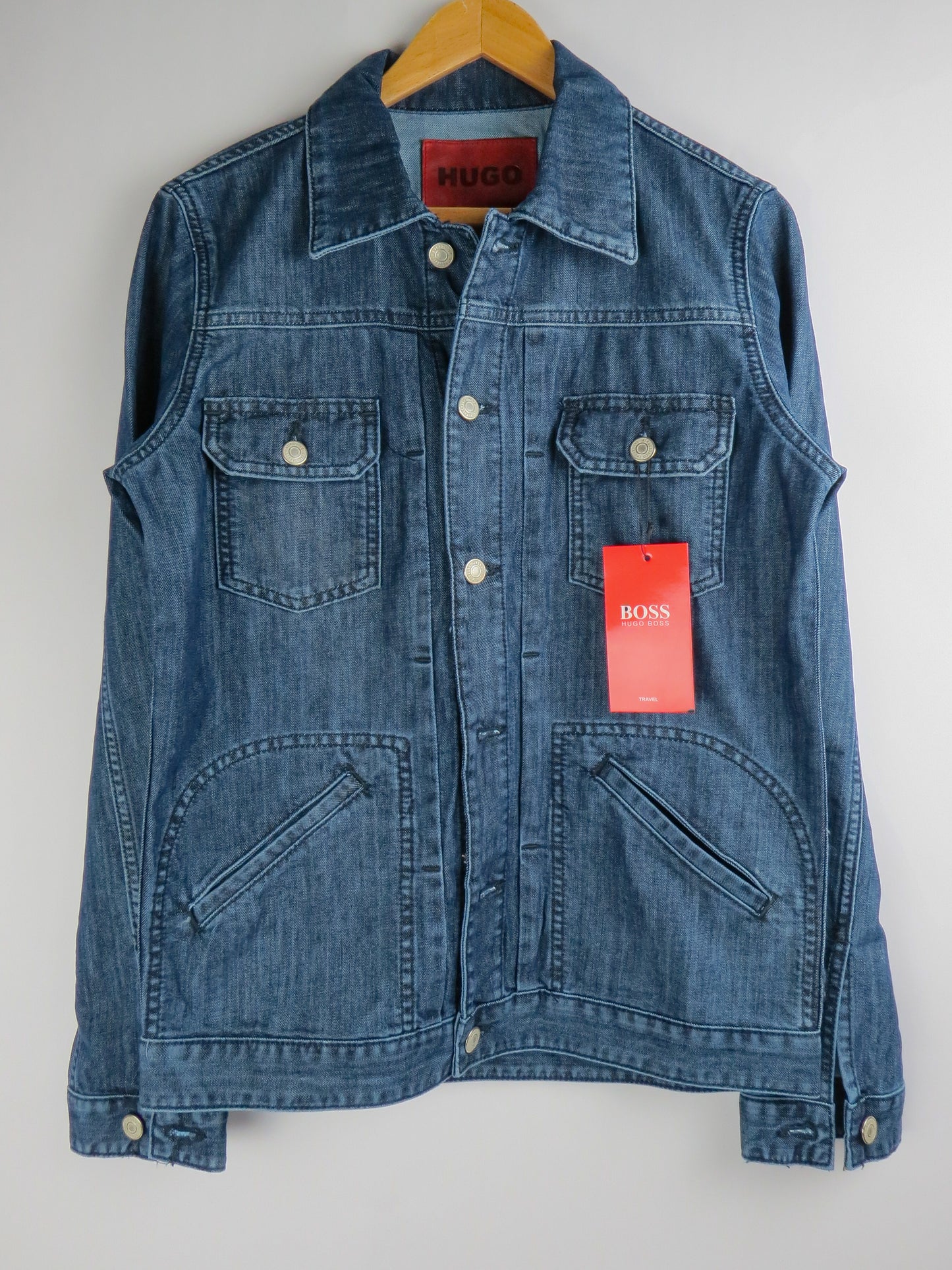 Light Weight Hugo Boss Men's Denim Trucker Jacket