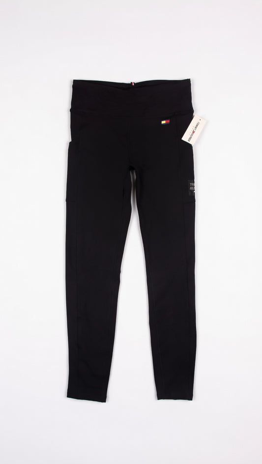 Tommy Hilfiger Women's High Waist Compression and 4 Way Stretch Cozy Peached Interlock Fabric Legging