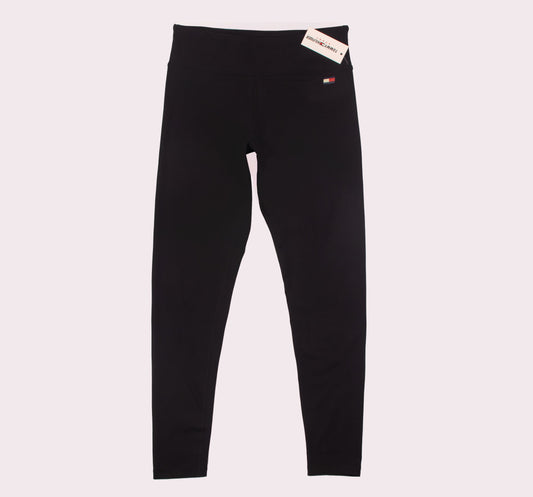 Tommy Hilfiger Women's Mid Waist Compression and 4 Way Stretch Cozy Peached Interlock Fabric Legging