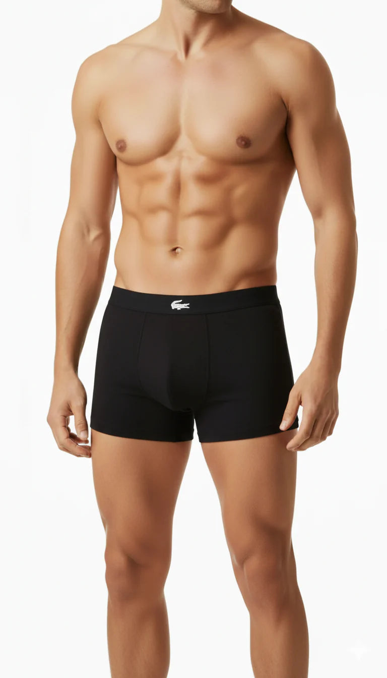 Lacoste Men's Cotton Stretch Trunks – 1 Pack of 3