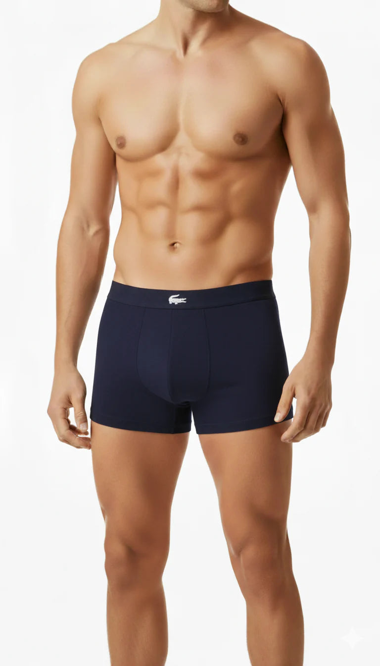 Lacoste Men's Cotton Stretch Trunks – 1 Pack of 3